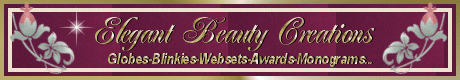 Elegant Beauty Creations - Globes, Blinkies, Websets, Awards,Monograms and more